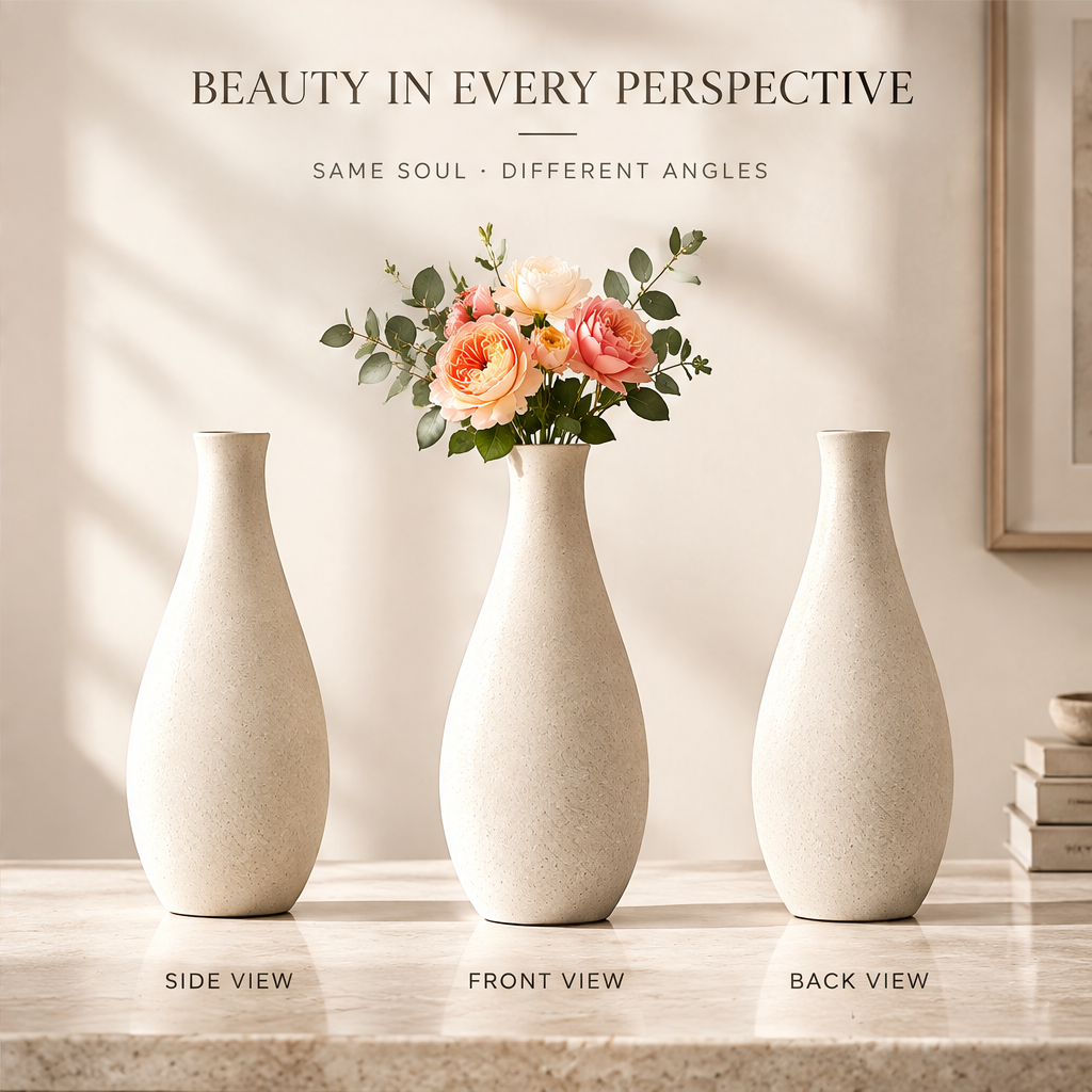 NOVALORAR® Sandstone Slim Ceramic Vase