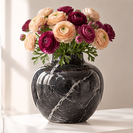 NOVALORAR® Noir Marble Statement Vase