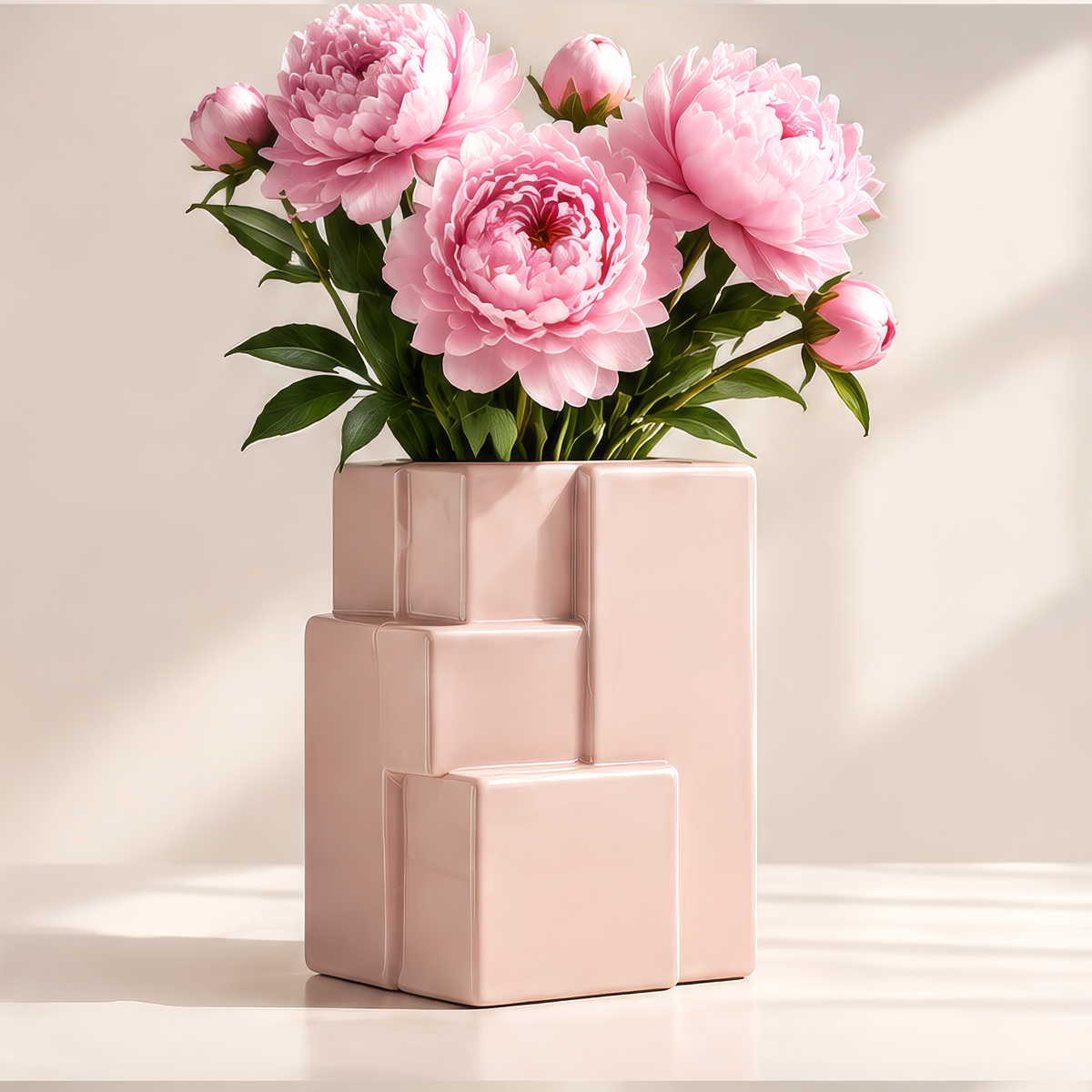 NOVALORAR® Blush Block Ceramic Vase