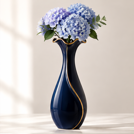 NOVALORAR® Gilded Midnight Ceramic Vase