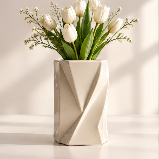 NOVALORAR® Facet Cube Ceramic Vase