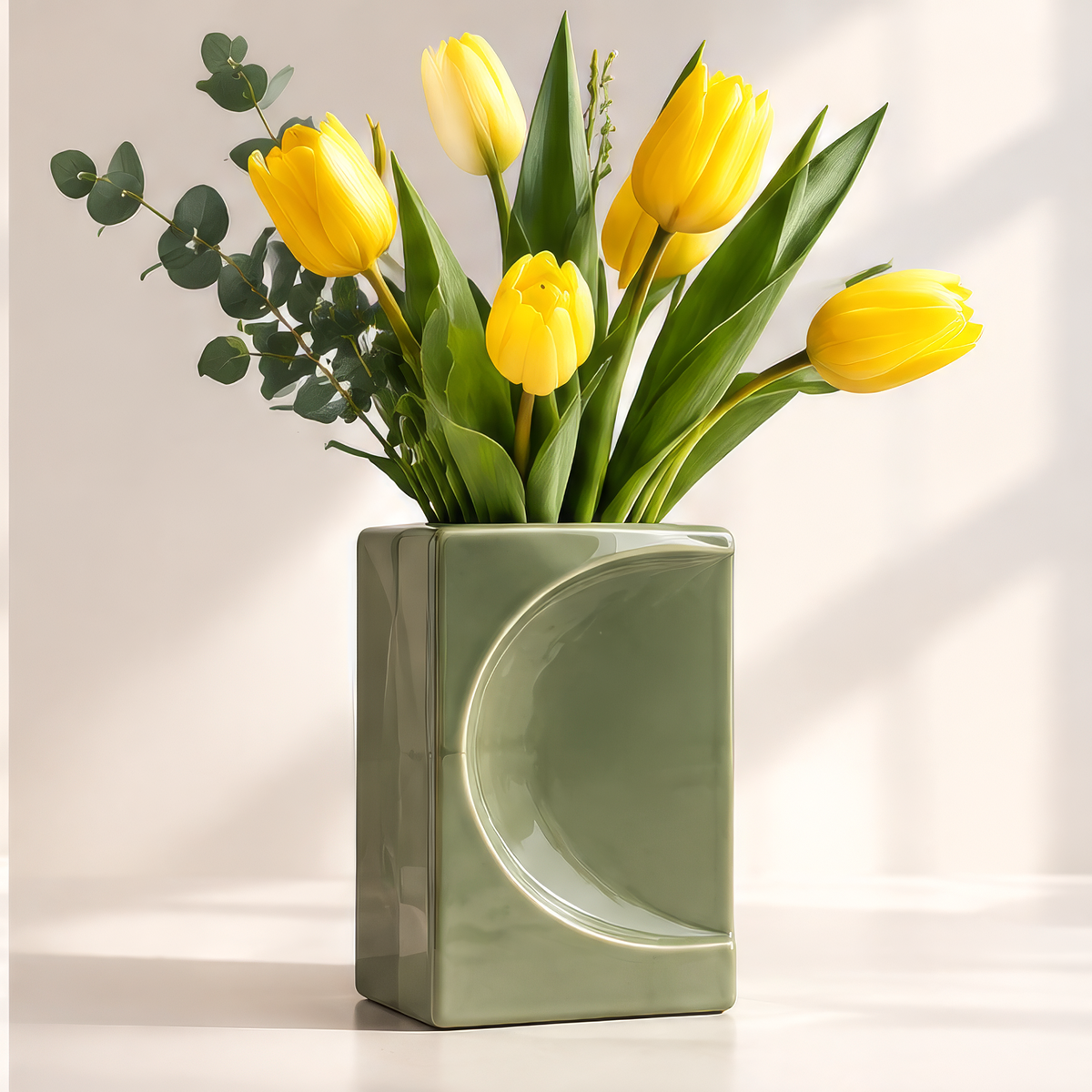 NOVALORAR® Sage Arc Ceramic Vase