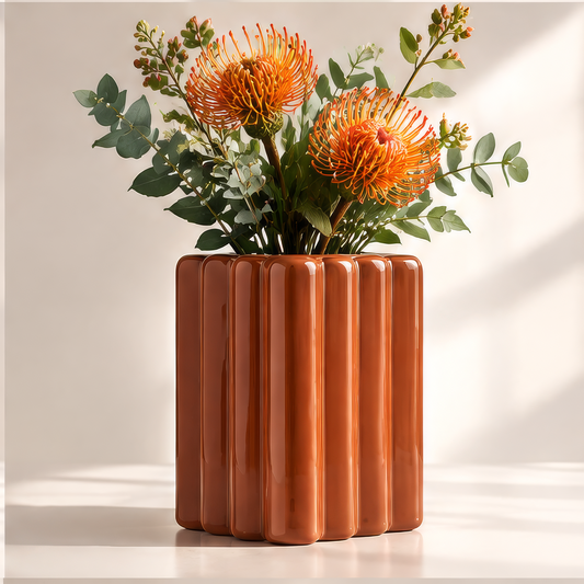NOVALORAR® Fluted Column Ceramic Vase