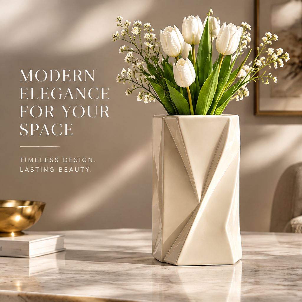 NOVALORAR® Facet Cube Ceramic Vase