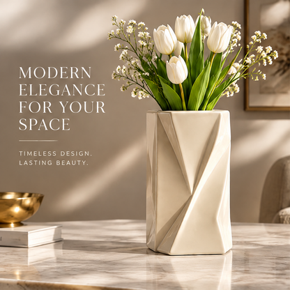 NOVALORAR® Facet Cube Ceramic Vase