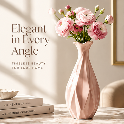 NOVALORAR® Blush Facet Ceramic Vase