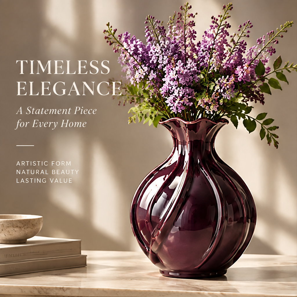NOVALORAR® Velvet Plum Artisan Vase
