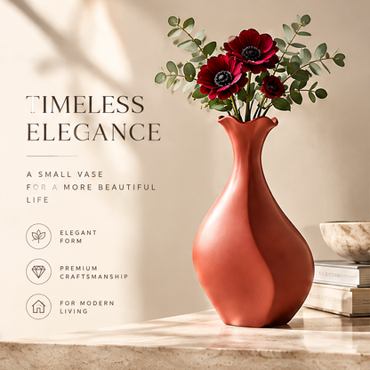 NOVALORAR® Clay Curve Ceramic Vase