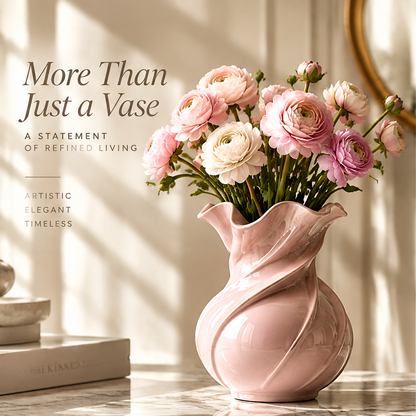 NOVALORAR® Roselle Wave Ceramic Vase