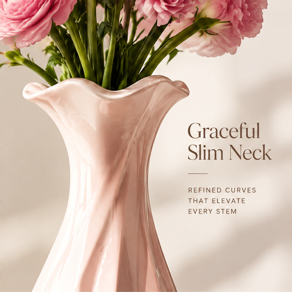 NOVALORAR® Blush Facet Ceramic Vase