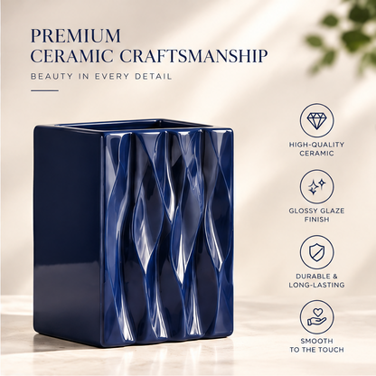 NOVALORAR® Midnight Wave Ceramic Vase