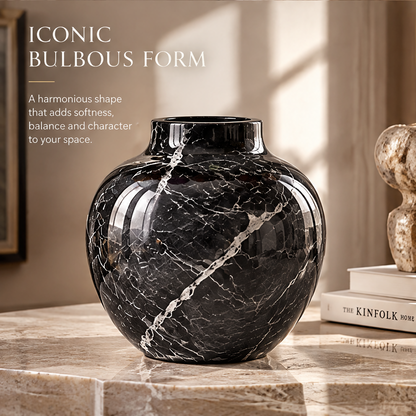 NOVALORAR® Noir Marble Statement Vase