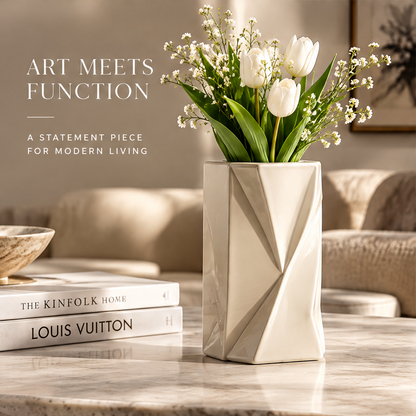 NOVALORAR® Facet Cube Ceramic Vase