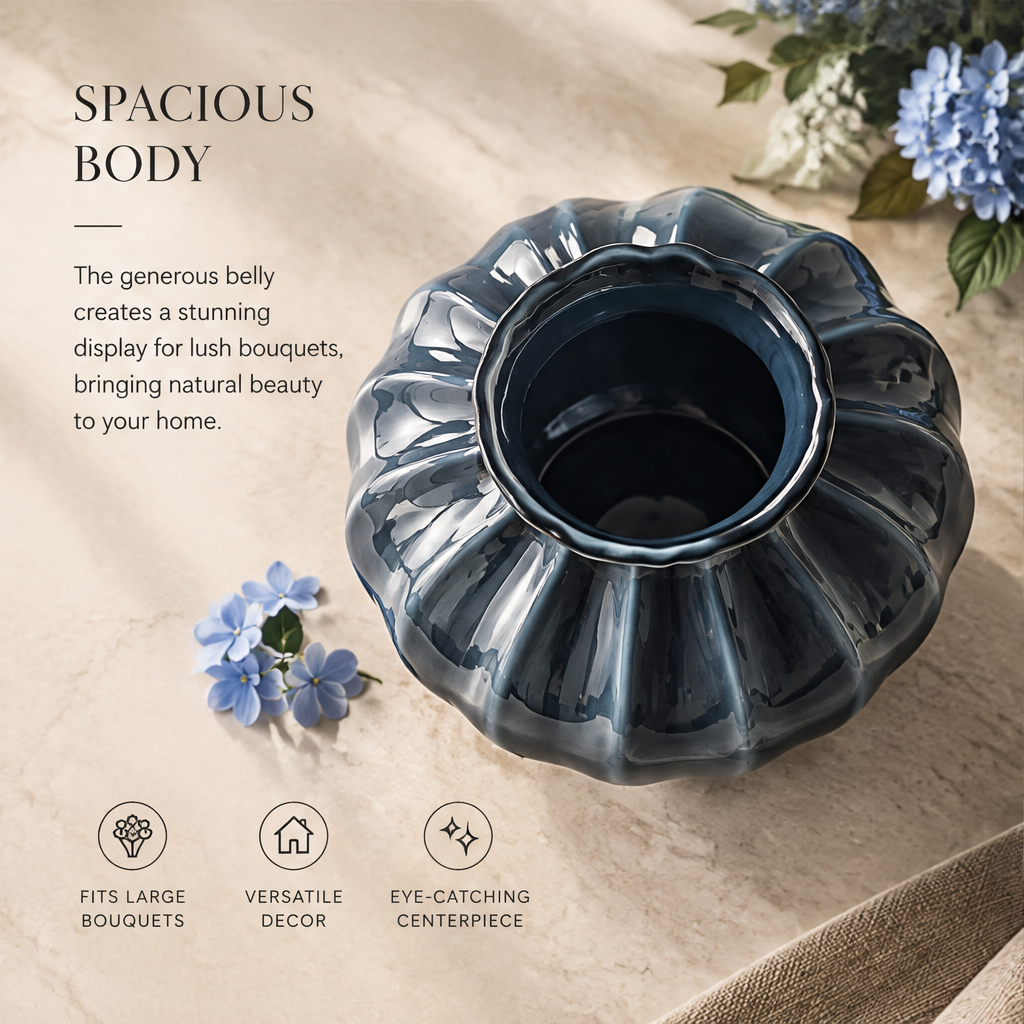 NOVALORAR® Midnight Pearl Sculptural Vase