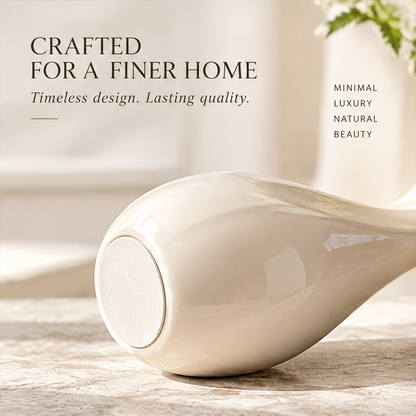 NOVALORAR® Teardrop Neck Ceramic Vase
