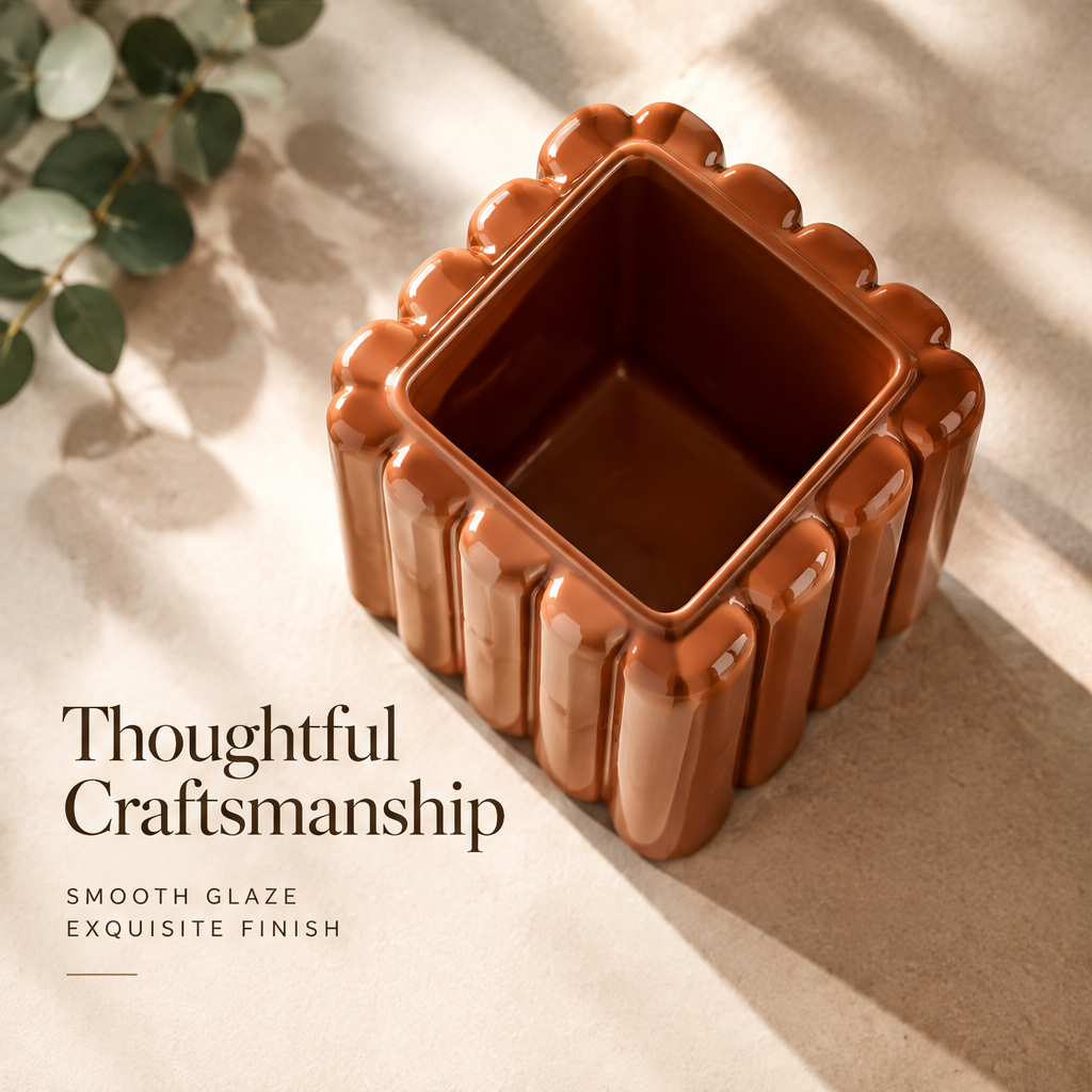 NOVALORAR® Fluted Column Ceramic Vase