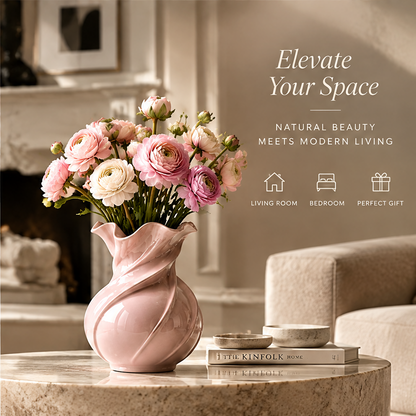 NOVALORAR® Roselle Wave Ceramic Vase