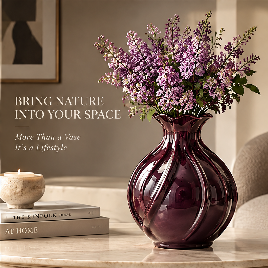 NOVALORAR® Velvet Plum Artisan Vase